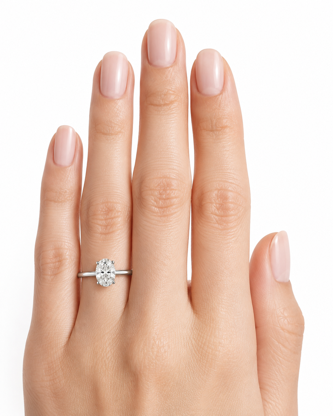 1.00 Karat Oval Tektaş Yüzük