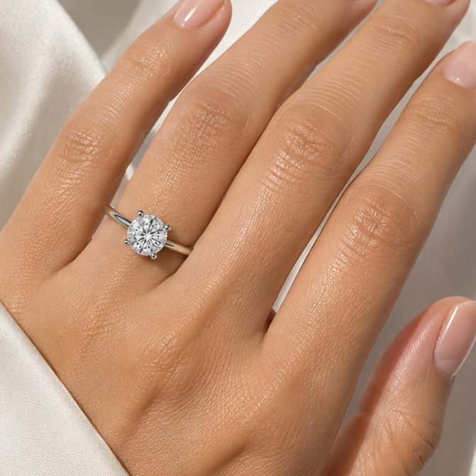 1.00 Karat Yuvarlak Tektaş Yüzük
